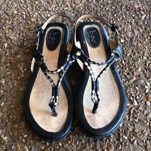 B.O.C Silver and Black Sandals